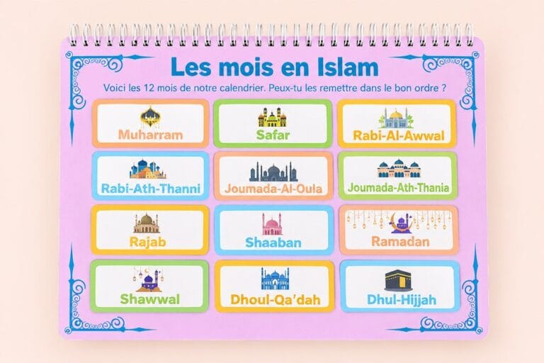 livre kitabi exposant les mois en islam